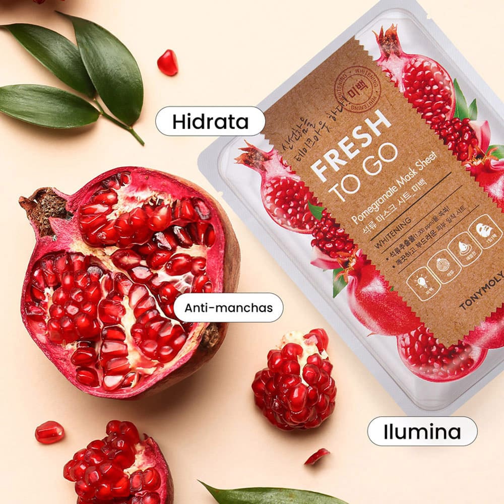 FRESH TO GO POMEGRANATE MASK SHEET (MASCARILLA FACIAL DE GRANADA)